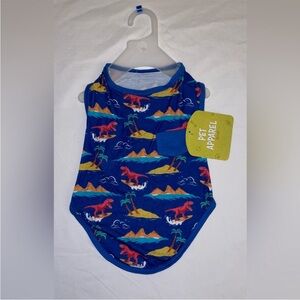 NWT cartoon dinosaur print pet tank top size S